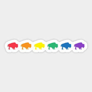 Buffalo Pride Week Rainbow Gay Pride Colors LGBTQ Ally Sticker